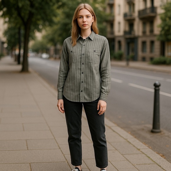 Converse One Star Gray Long Sleeve Size S - Picture 2 of 8